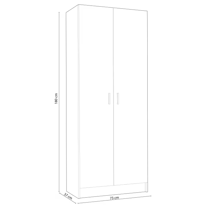 duehome - Armario de 2 puertas 73x180 cm Multi Useful - 1