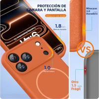 Funda De Silicona Mate Líquida Para iPhone 17 16 15 14 pro Max plus Air Case Con Carga Inalámbrica Magnética Compatible Con Magsafe Cubierta Suave - details 2