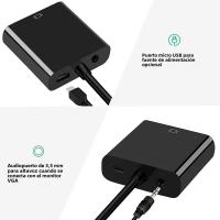 Cable Convertidor HD 1080P HDMI a VGA Con Audio Y Alimentación Para Tablet Laptop PC TV Adaptador HDMI Macho a VGA Hembra - details 2