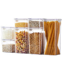 Contenedor De Alimentos Airtight Con Tapa Organizador De Armario Dispensador De Cereal Caja De Almacenamiento De Cocina Ecológico De Plástico PC Capacidad De 150ml - details 15