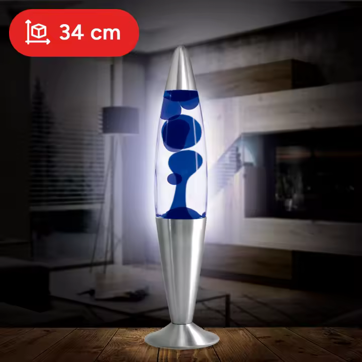 Lámpara de Lava de 34cm de Alto, Lámpara Decorativa con Líquido en Movimiento, Bombilla de 25W, Perfecto para Habitación, Salón, Sala de Estar - 1