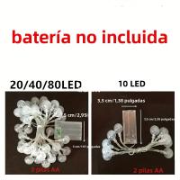 Guirnalda De Lámparas LED De Cristal Sfera Para Decoración Interior Navidad 1.5-10m 10/20/40/80 Luces Faeiry Operadas Por Batería - details 1
