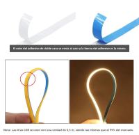 Tira De LED COB Ultrafina 5mm DC 12V 320LEDs/M Flexibles Ra90 Para Decoración De Habitaciones 3000K 4000K 6000K Tejido Lineal Para El Hogar - details 8