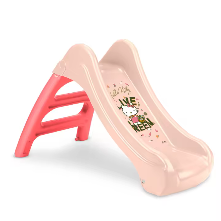 FEBER - Hello Kitty Slide, Tobogán Pequeño para Jardín, Escaleras Antideslizantes, Colores Resistentes a la Luz Solar y Cambios de Temparuta, Fácil Montaje, A partir de 1 año, Famosa (FE202000) - 1