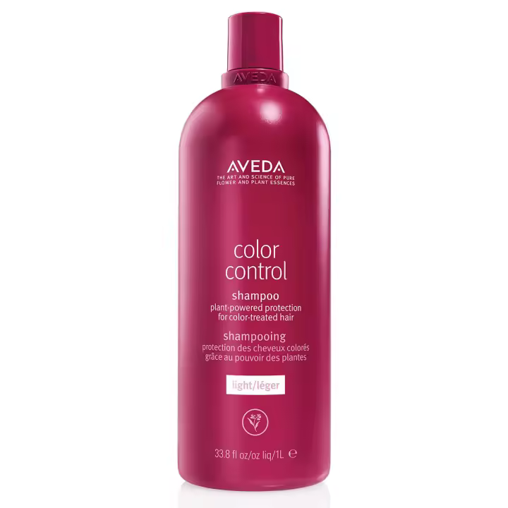 AVEDA color control champú ligero 1L. Champú a base de ingredientes vegetales que protege el color hasta 8 semanas*. Ideal para cabellos de fino a medios - 1