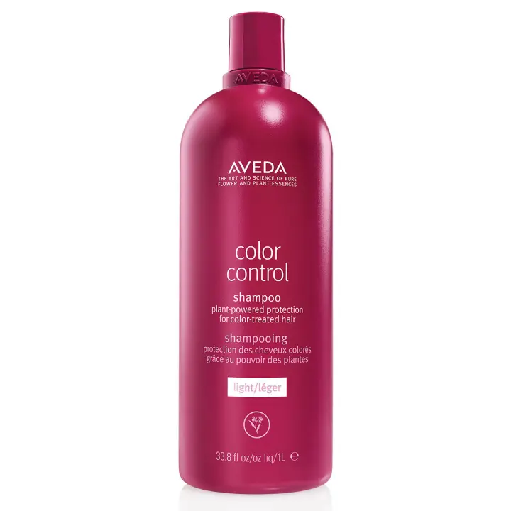 AVEDA color control champú ligero 1L. Champú a base de ingredientes vegetales que protege el color hasta 8 semanas*. Ideal para cabellos de fino a medios - 1