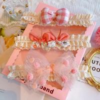 3Pcs Lote Diadema De Encaje Con Lazo Para Bebés Niñas Diademas Elásticos Con Flores Estilo Coreano Para Fotografía De Recién Nacidos - details 3