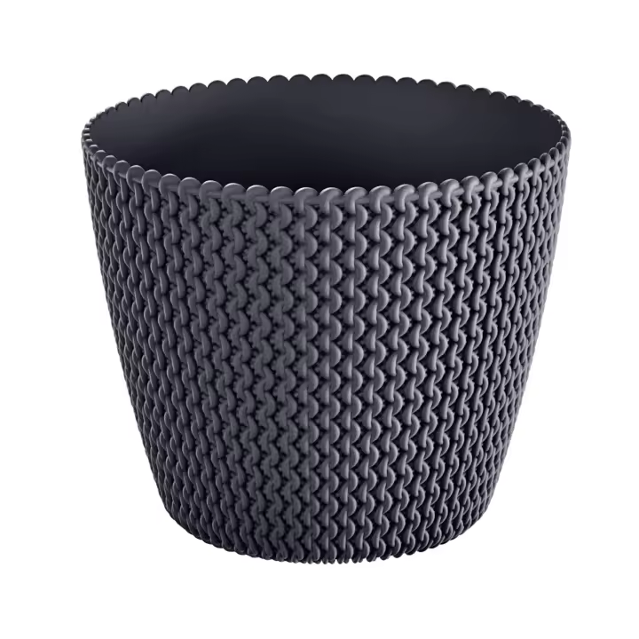 Maceta redonda 8L PROSPERPLAST Splofy de plastico en color mocca, Ø25,9 x 22 cm - 1