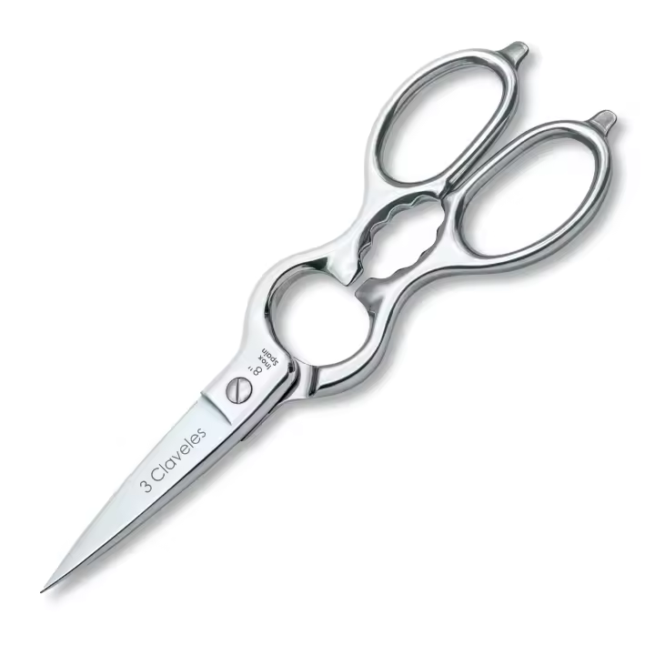 3 Claveles - Tijeras de Cocina Profesional Multiuso de 8" 20 cm. Acero Forjado en Caliente - 1