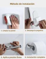 Soporte De Papel Toalla Autoadhesivo Para Cocina Baño Sin Perforar Soporte De Papel De Toalla De Acero Inoxidable Para Inodoro - details 7