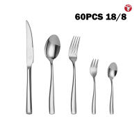 Mr.Spoon Serie Portugal 60 piezas cubiertos,Acero inox 18/8,Plateado,Alta calidad y acabado,Con cuchillo carne o mesa/tenedor/cuchara/cucharilla y tenedor postre,Apto para lavavajillas,Cuberteria,mango monobloque,Para Casa,Hotel,Restaurante 60221/60 - details 0