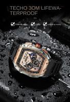 Reloj Deportivo De Lujo Para Hombre 2024 Marca Top LIGE Cronógrafo De Cuarzo Impermeable Militar Reloj De Pulsera De Cuarzo Con Pantalla Luminosa Y Fase De La Luna - details 13
