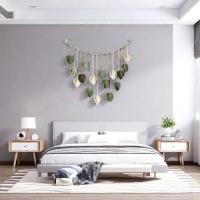 Decoración Boho Para El Hogar Tejido De Macramé Colgante De Hojas Y Plumas Para Decoración De Pared De Sala De Estar Y Dormitorio Arte Boho Para La Casa - details 3