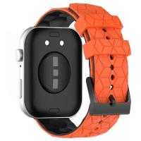 Correa De Deporte De Silicona Suave De Dos Tonos Para Huawei Watch Fit 3 Con Patrón De Fútbol Tamaño 20cm Unisex - details 11