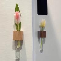 Vaso De Prueba De Madera Para Decoración De Cocina Y Nevera Magnetismo De Refrigerador Plantas De Propagación Y Estantería Decoración Moderna - details 0