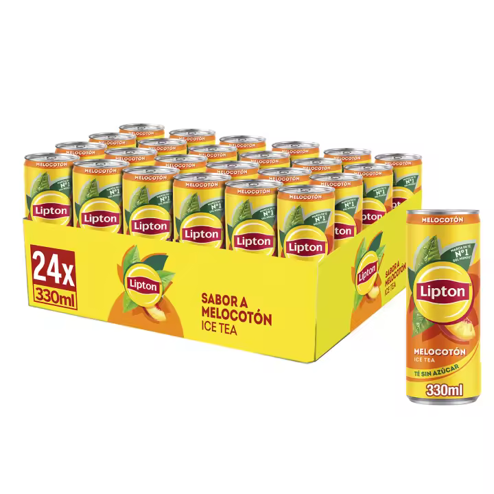 LIPTON Melocotón Zero, Refresco de Té, Pack de 24 x 330 ml (Con o sin Regalo) - 1