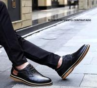Zapatos De Cuero Para Hombre Moda Primavera/Otoño Casual Ligeros Con Cordones Formales Negocios Boda Vestido Zapatos Talla Grande 38-48 - details 10