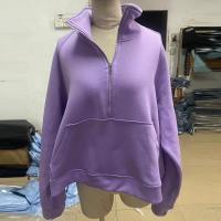 Nueva Sudadera De Mujer Con Capucha Cuello Erguido Otoño Invierno Color Sólido Fleece Manga Larga Bolsillos Cierre Media Pullover Suave - details 84