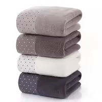 Juego De Toallas De Algodón Bordadas 3 Piezas 35x75cm 70x140cm Toallas De Baño Geométricas Para Mano Rostro Y Ducha Toallas De Baño - details 2