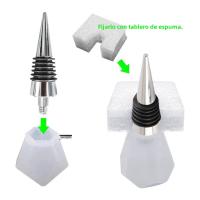 Juego De 10 Tapones Para Botellas De Vino De Metal Eco-amigable Regalos Para Bodas Y Fiestas De Vino Tapones Blankos - details 0