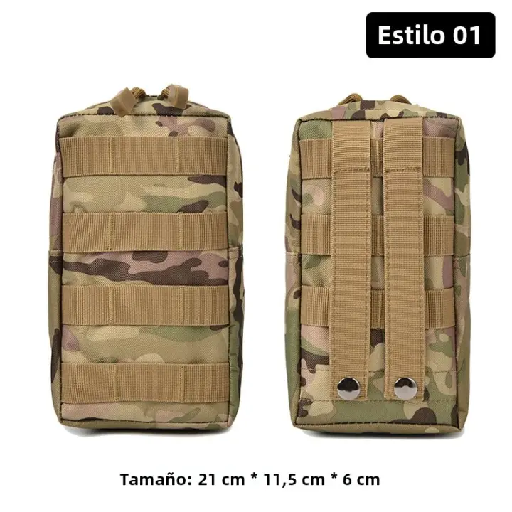 Bolsa Táctica Multifuncional Para Exteriores Con Sistema Molle Bolsa De Cinturón Para Móvil Accesorios De Caza Material De Nylon - 1