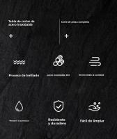 Tabla De Cortar De Acero Inoxidable Doble Cara Antideslizante Gruesa Antibacteriana Y Anti-moho Para Cocina - details 2