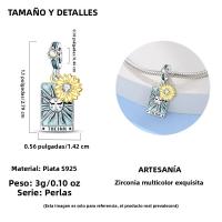 Encantos Originales De Plata 925 Para DIY Pulsera Y Collar Joyería Para Mujer Con Deseño De Sol Y Luna Joyas Delicadas - details 86
