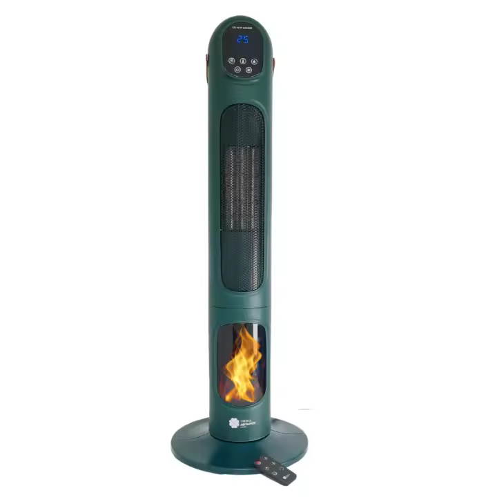 Calefactor Torre TRÉBOL ADVANCE con Efecto Llama y Tecnología de Calentamiento de Cerámica PTC