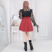 Falda A-Line Lolita Japonesa Talla Grande Cintura Alta Flared Midi Versátil Estilo Niña Suave Para Uso Diario Primavera/Verano Polyester - details 3