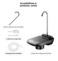 Bomba De Botella De Agua USB Recargable Automática Dispensador Eléctrico Portátil Para El Hogar Adecuado Para Uso Doméstico - details 16