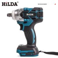 Llave De Impacto Eléctrica HILDA 18V Sin Batería Recargable 1/2 Para Reparación De Coches Potencia Alta Herramienta De Bricolaje - details 0