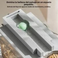 Acuario De Escritorio Micro Paisaje Silencioso Con Flujo De Agua Filtro De Estilo De Piedra Imitada Para Decoración Del Hogar - details 2