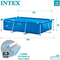 Intex 28271NP - Piscina desmontable small frame 260 x 160 x 65cm, 2.282 litros - details 1