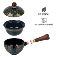 Tetera Y Infusor De Porcelana Con Rotación De 360 Grados Set De Té Chino Gongfu Forma Elegante De Cerámica Para Puer - details 9