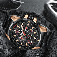 Reloj De Pulsera De Cuarzo Para Hombre MINI FOCUS Gran Dial Resistente Al Agua Con Función De Calendario Y Luz Trasera Acero Inoxidable Estilo Casual - details 1