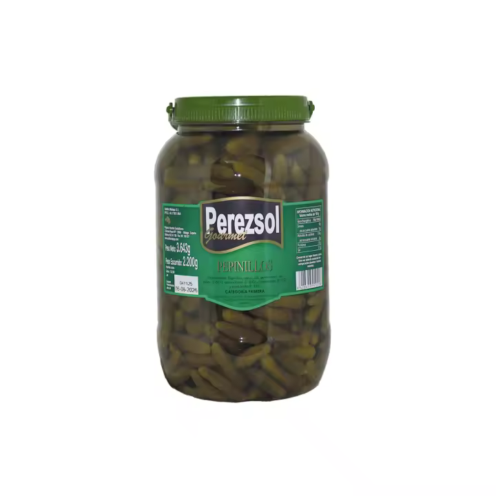 PEPINILLOS PEREZSOL PEQ. BOTE PET 3KG ( 2.20KG ESC ) CALIBRE 150-300 - 1