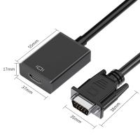 Adaptador Convertidor VGA a HDMI Compatible Full HD 1080P Con Salida De Audio Para PC Laptop a HDTV Proyector Cable HD - details 5