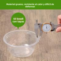Juego De 50/100 Copas De Plástico Desechables De 300ml 10oz Con Tapa Transparentes Para Alimentos Postres Pasteles Snacks Servicio De Fiesta - details 2