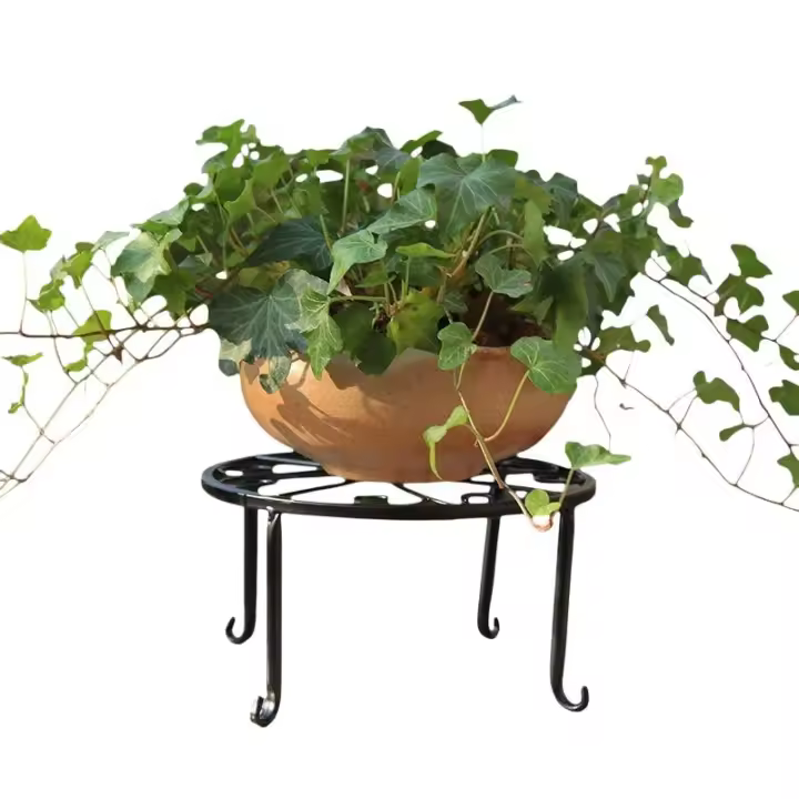 Soporte De Hierro Para Plantas 1 Pieza Estante De Jardín Interior Y Exterior Para Macetas Colgantes Y Plantas De Balcones Rack De Exhibición - 1