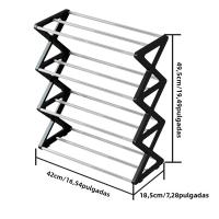 Organizador De Zapatos En Forma De X De 4 Niveles Ligero Visibilidad Rápida De Encontrar Fácil De Montar Versátil Con Borde Suave 42x18.5x49.5cm - details 5