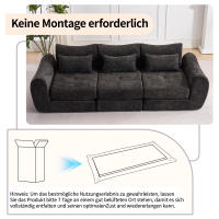 Sofá modular de pana, combinación libre sin herramientas, convertible en sofá cama de 3 plazas, no requiere montaje, ahorra espacio, ideal para salones y apartamentos pequeños - details 2