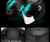 Casco De Motocicleta Vintage Con Lente Doble Para Karts Scooters Y Vans Protección Abs Unisex Adecuado Para Todas Las Estaciones - details 4