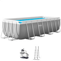 INTEX - Piscina desmontable rectangular Prism Frame de hasta 5 metros, incluye depuradora y escalera, color gris, resistente y duradera, +6 años, 45-60 min. montaje, piscinas desmontables grandes, piscinas familiares - details 4