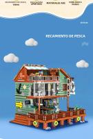 Bloques De Construcción Creativos De Pesca Cabin Wharf Modelo De Pueblo Con Figuras Mini Bricks Juguete Para Niños - details 7