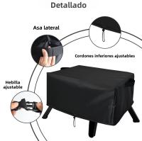 Cubierta Para Horno De Pizza De 17 Pulgadas En Tela Oxford Negro Accesorio De Almacenamiento Para Horno a Gas Con Manija Material Grueso - details 1