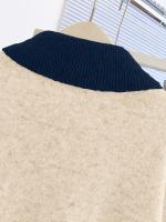 Top De Punto Para Mujer Estilo Elegante Y Casual Cuello En Polo Dos Piezas Con Contraste Para Otoño E Invierno - details 4