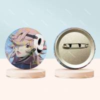 Broche De Anime H-High-Rise Invasion Redondo Con-badge Laser Creativo Para Ropa Sombrero Mochila Regalo Accesorios Estilo Japonés Unisex - details 1
