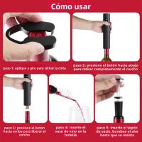 Set De Abrevidrios Automático Y Reutilizable Eléctrico Para Botellas De Vino Con Recorrido De Garrafa Incluido Para Fiesta En Cocina Hogar - details 5