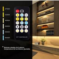 Barra De Luz LED Flexible COB Bicolor CCT 5m 10m 24V 12V Con Dimmer RF Amarillo Blanco 2700-6500K Regulable Para Sala De Estar - details 16