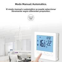 Termostato De Pared Programable Semanal LCD Para Calefacción De Agua 3A Pantalla LED Blanco/Azul 85x85mm Control De Temperatura Para El Hogar - details 5